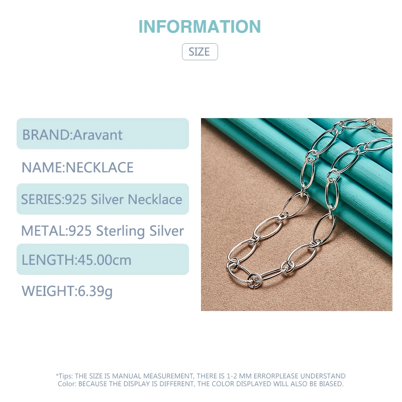 Новинка 2024 ожерелье Aravant из серебра 925 пробы цепочка для женщин модные украшения