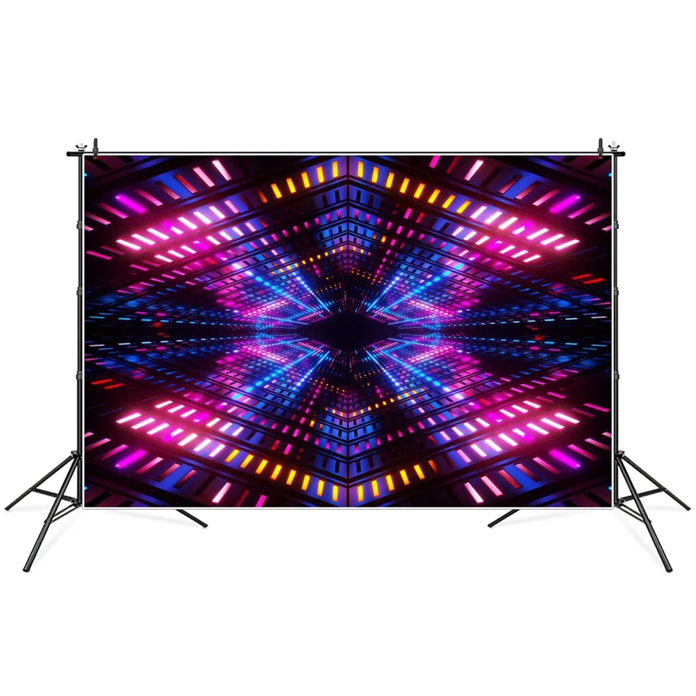 

Fantasy Neon Light Space Stage Scene Baby Child Photography Backgrounds Custom Home Party Photocall Photographic Backdrops