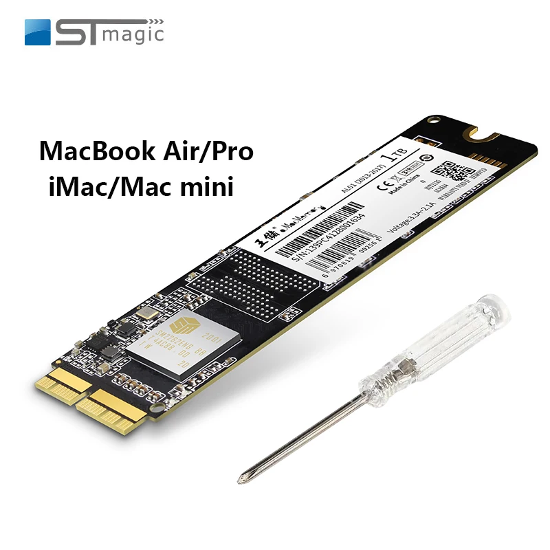 Внутренний твердотельный накопитель Stmagic NVMe SSD 512 Гб PCIe Gen3x4 3D NAND для MacBook Air MacBook Pro Late 2013-Mid 201 Mac Pro 2013