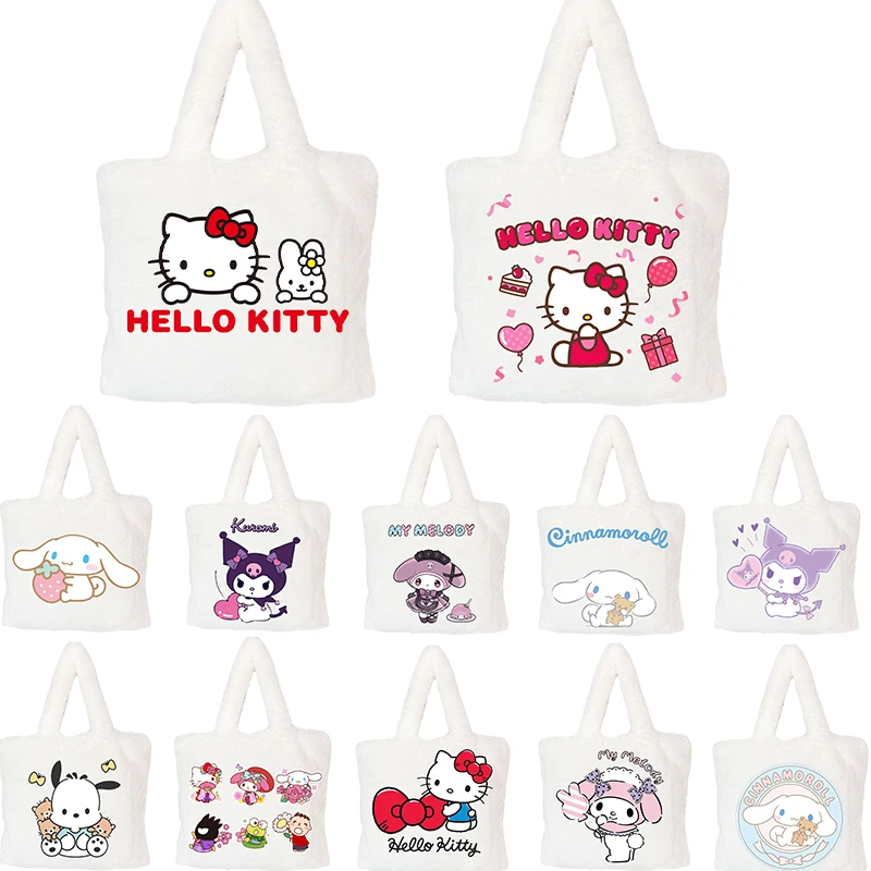 

Новая плюшевая сумка Kuromi My Melody Hello Kitty Sanrios Kawaii аниме Cinnamoroll модная женская универсальная сумка-тоут через плечо