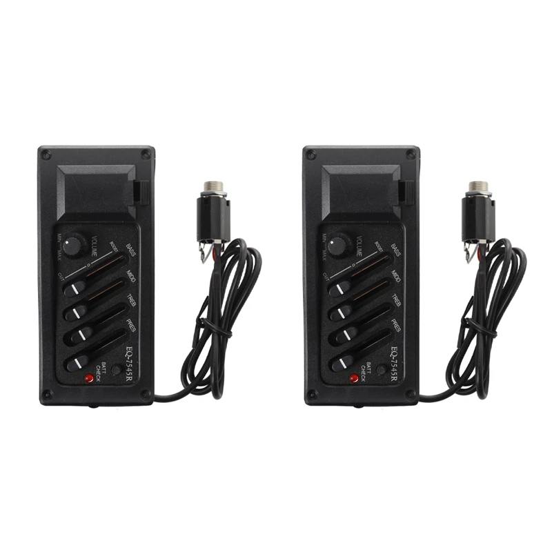 

Dropship-2X Complete Kit EQ Pre-Amp Plus Pickup For Acoustic Guitar 7545R-4 Bands Plus Colume Control