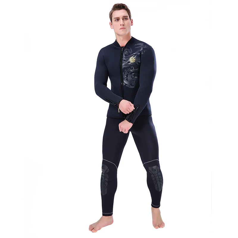 5mm Neoprene Scuba Diving Jacket and Pants Windsurfing Swimwear Boating Snorkeling Fleece Lining Warm Jacket Wetsuit