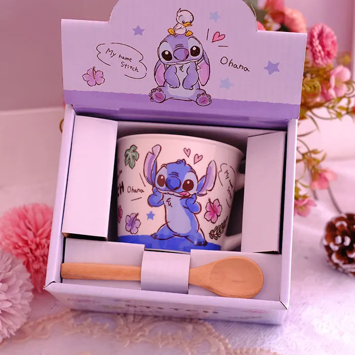 Керамическая кружка Disney Stitch с ложкой