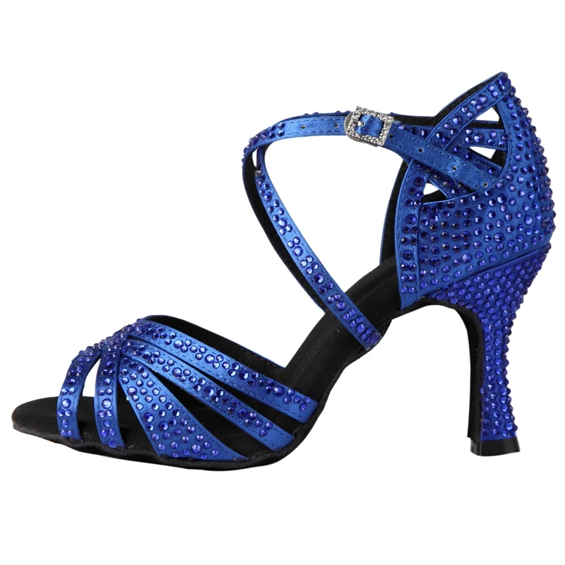 Professional Latin dance shoes Indoor dance shoes soled medium high heel dance sandals Tangoremba Chacha Ballroom dance shoes