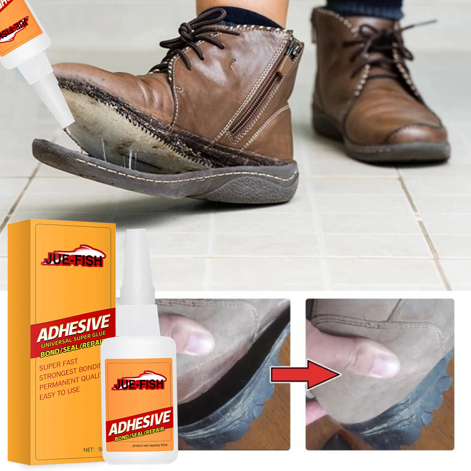 

50ml Repair Glue Extra Strong Adhesive Plastic Metal Glass Shoemaker Waterproof Welding Industrial Liquid Glue Free Shipping