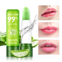 1pc lip balm aloe vera color changing lipstick is not easy to fade lipstick moisturizing lasting color and moisturizing lip balm