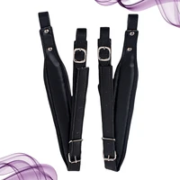 1 pair adjustable synthetic leather accordion shoulder straps belt for bass accordions e01 black