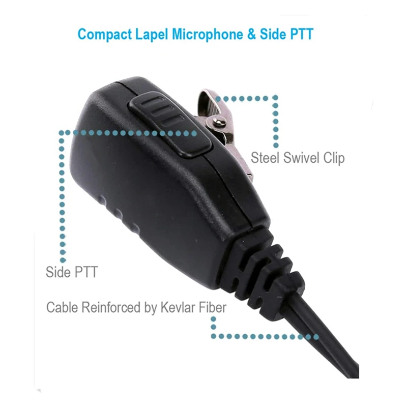VX-261 VX-231 VX-210 VX-264 VX-351 VX-354 VX-424 VX-451 Single Wire Earpiece with Reinforced Cable for Motorola Vertex Radios