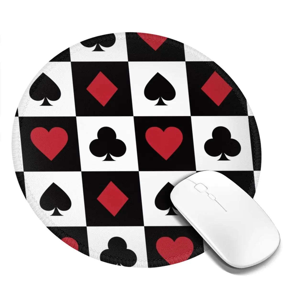 Коврик для мыши в виде покерного сердца недорогой резиновый коврик Красной