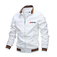 spring autumn stand collar jacket fashion mens slim fit loose windbreaker jacket high quality mens bomber jacket