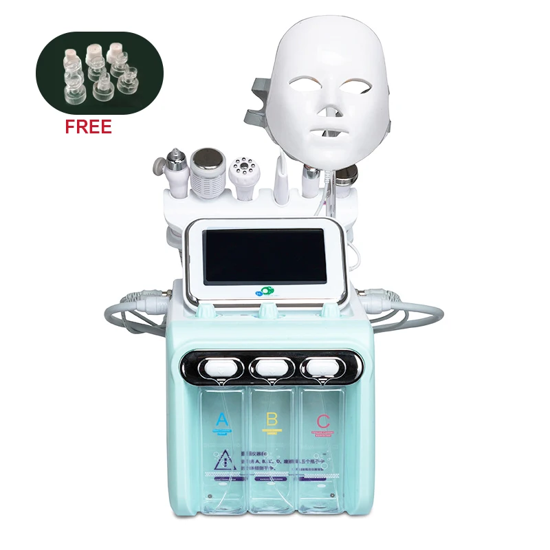 

Portable hydro facial and Led machine hydro facial and Led machine 6 in 1 h2o2 facial machine