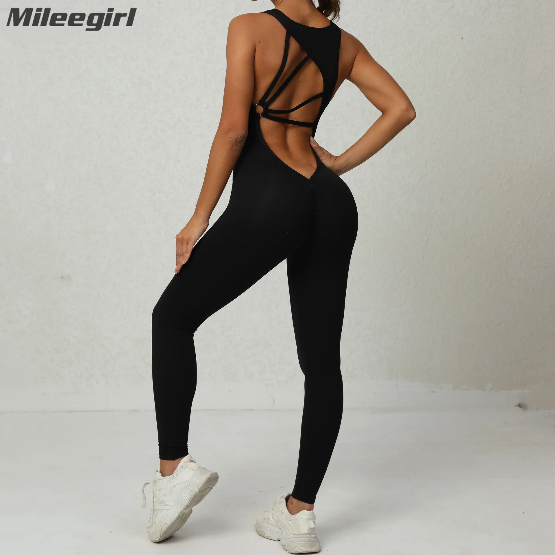 Женский комплект для йоги Mileegirl Beauty Back из нейлона и спандекса