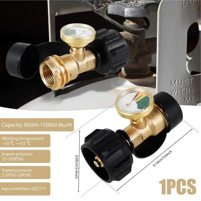 Стандартный адаптер для пропана Внешний индикатор соединитель резервуара газа