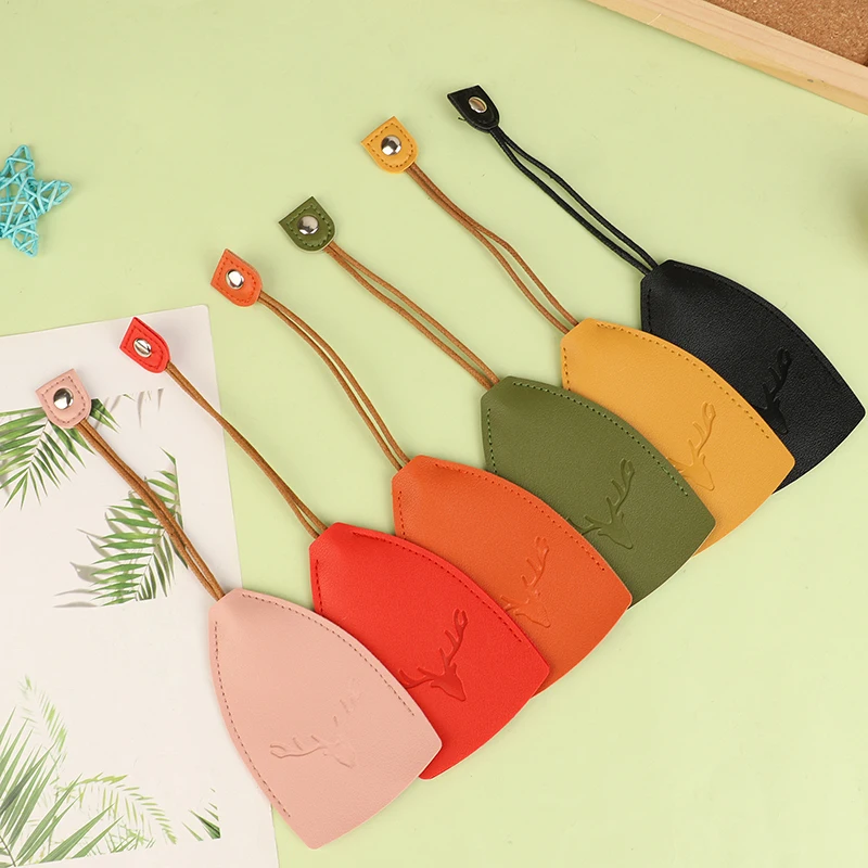 

Рождественский брелок для ключей с оленем, 1 шт., милые кошельки для ключей с выдвижным верхом, искусственная кожа, брелок для ключей, карманный брелок для ключей