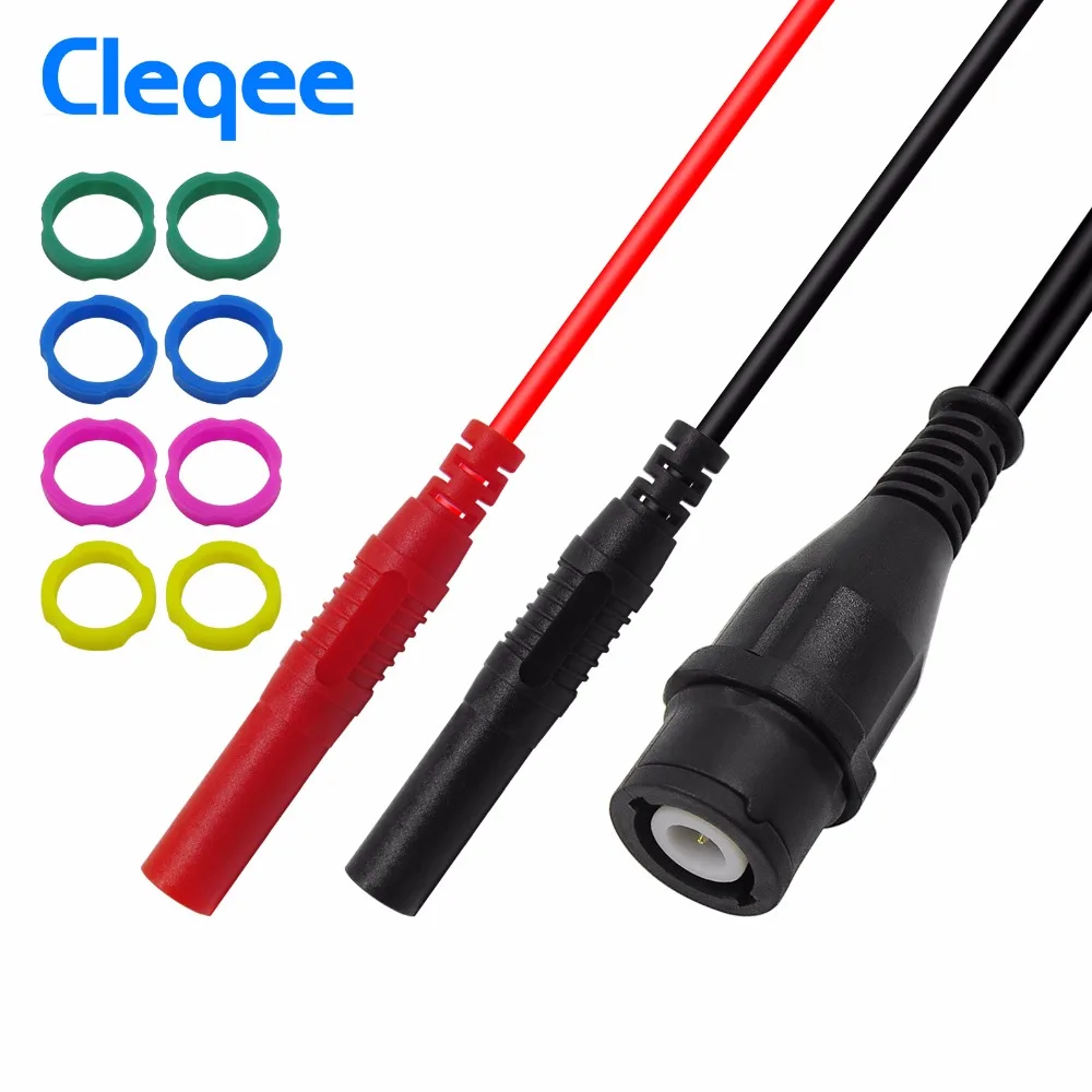 Cleqee P1206 BNC штекер к 4 мм прямой Банановый коаксиальный кабель осциллограф тестовый