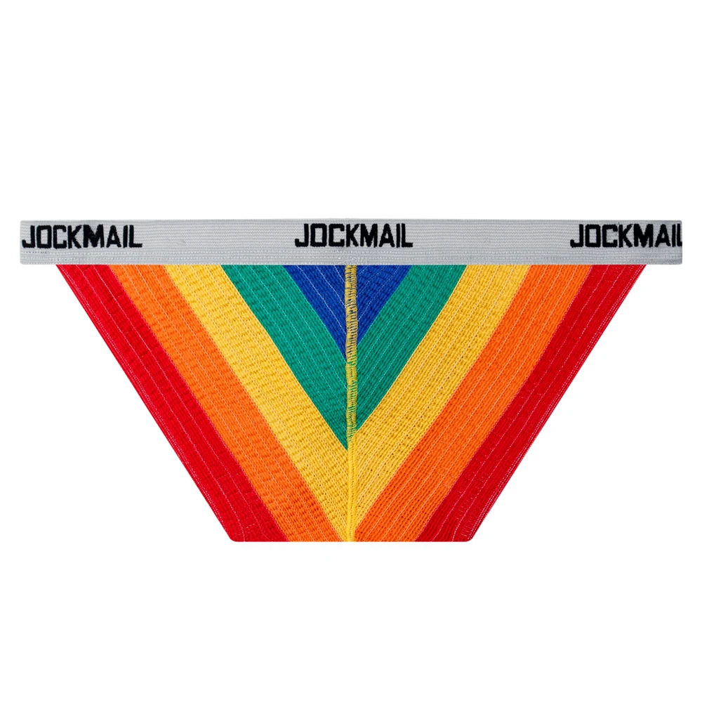 LGBTQ Rainbow Colors Men's Briefs Underwear Casual Club Party Clothing Queer Themed Fashion Underpants Gay Jockstraps