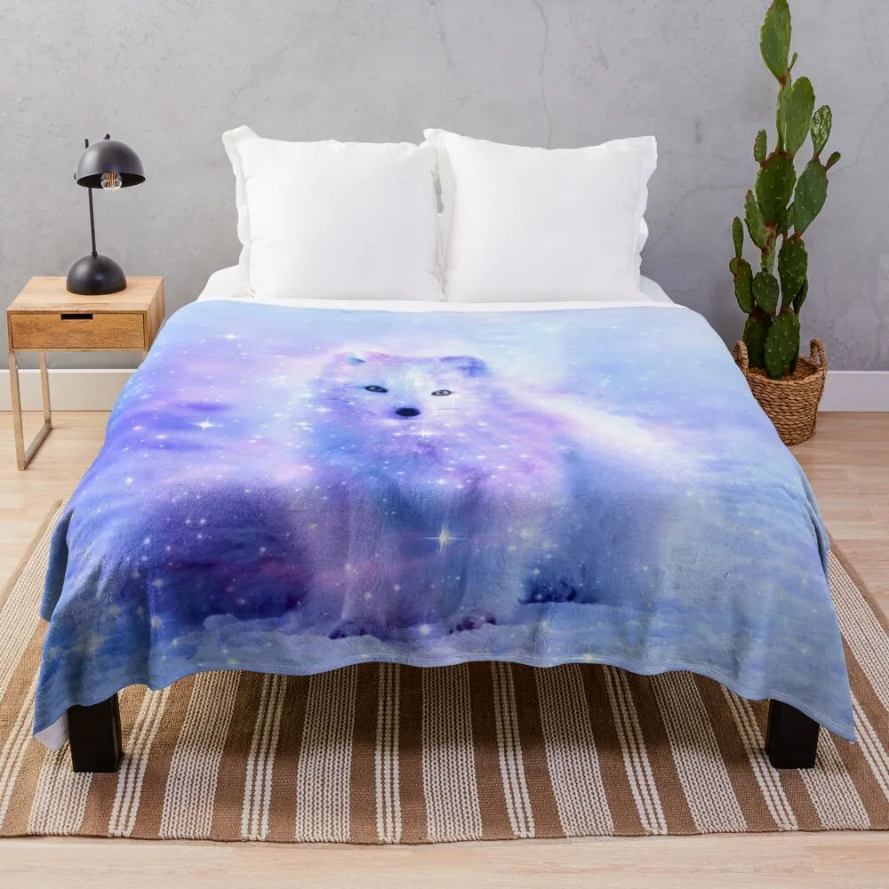

Arctic Iceland Fox Throw Blanket Flannel Blanket