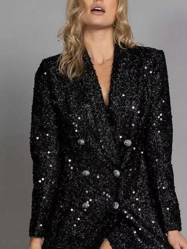 Новый европейский и американский модный социалитовый костюм с V-образным вырезом