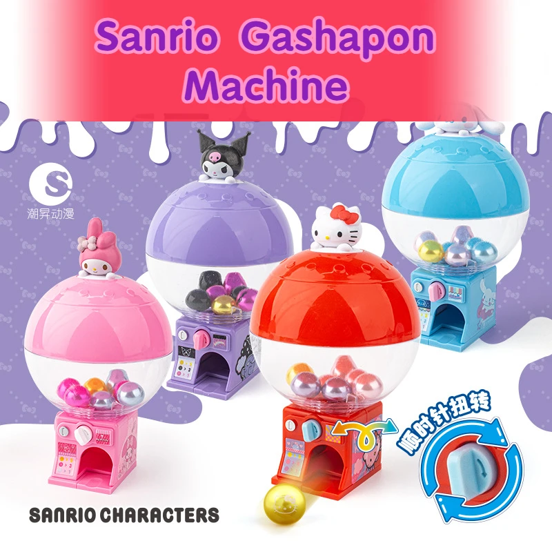 

Hello Kitty Sanrio Gashapon Machine Kawaii Anime Figure Cute Kuromi Cinnamoroll My Melody Miniature Items Capsule Toys Kids Gift