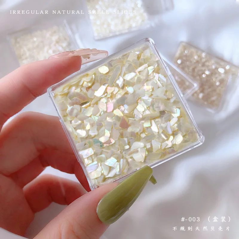 

Nail Jewelry Shell Natural Shell Pieces Ultra-thin Natural Shell Fragments Nail Jewelry Beauty Decoration For Nail Tip