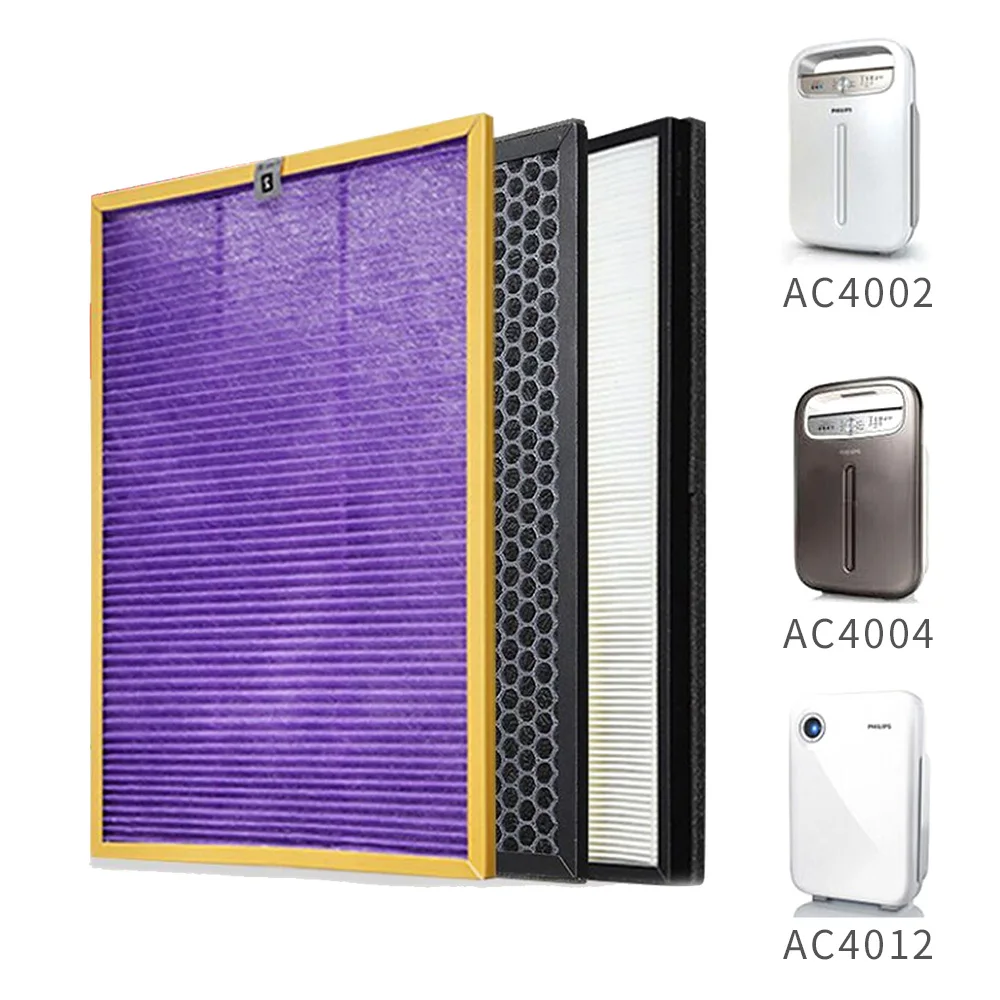 

3Pcs/Lot OEM Replacement AC4121+AC4123+AC4124 Filters Kit For Philips AC4002 AC4004 AC4012 Air Purifier Parts