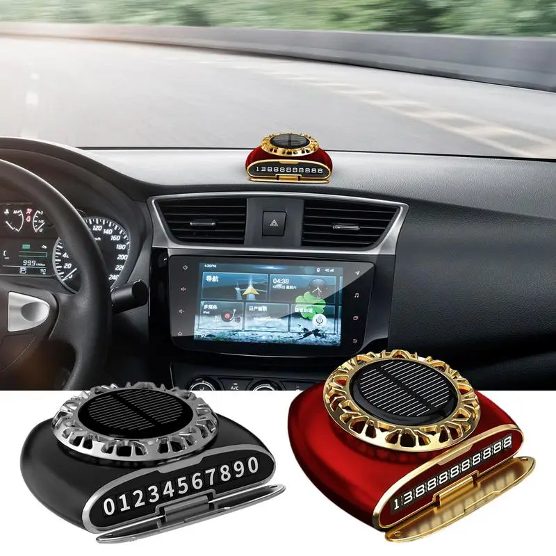 

Solar Rotating Car Air Freshener With Number Plate Function Automotive Long-lasting Scent Car Interior Accessories For Sedan SUV