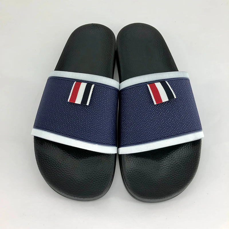 

TB THOM Men's Shoes Luxury Brand Women's Slipper Top Quality Blue Rubber Solid Male Sneakers Beach Korean Designe Flip Flops