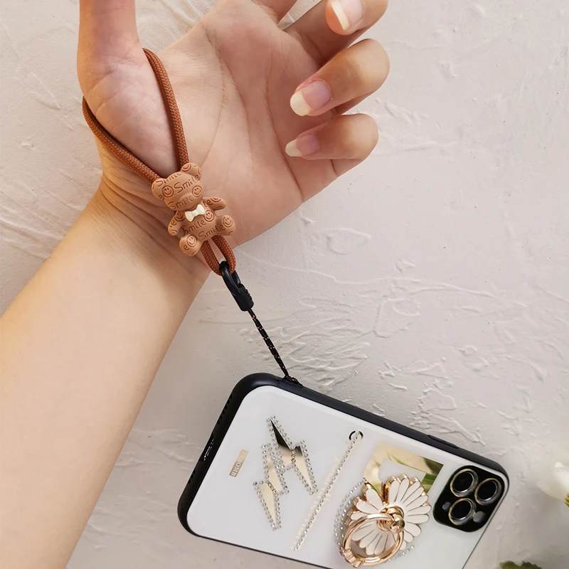 Пряжка на палец мультяшное кольцо с милым медведем короткий шнурок ремешок для