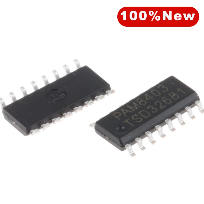 

5pcs/Lot PAM8403DR PAM8403 SO-16P 3Wx2@4Ω Audio power amplifier IC