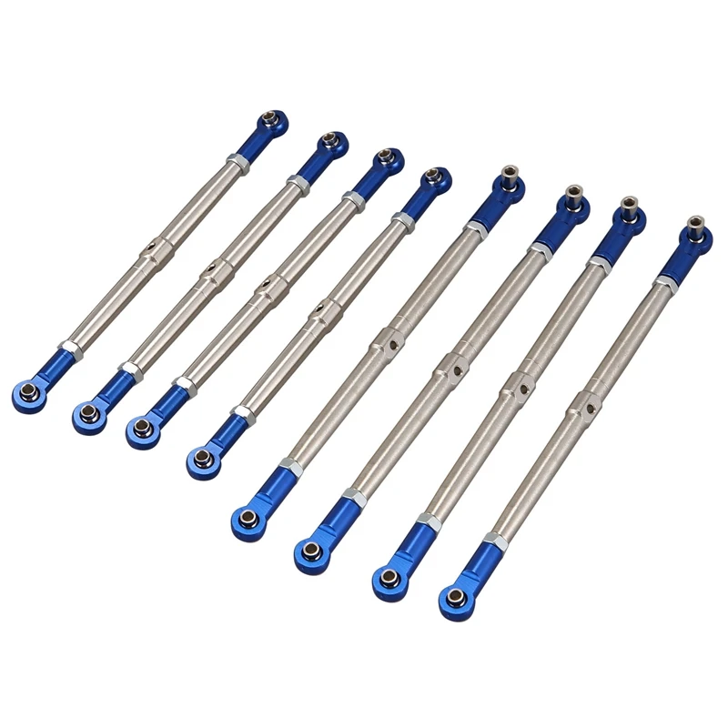 

8pcs Metal Push Rod Pushrod Link Rod Links Turnbuckle 5319X 5338R for 1/10 Traxxas Summit Revo E-Revo 2.0 RC Car Upgrade Parts