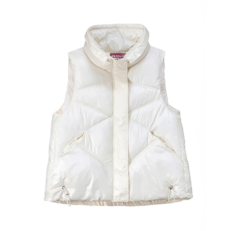 Осенне-зимний хлопковый жилет для женщин 2023 короткая парка с воротником-стойкой