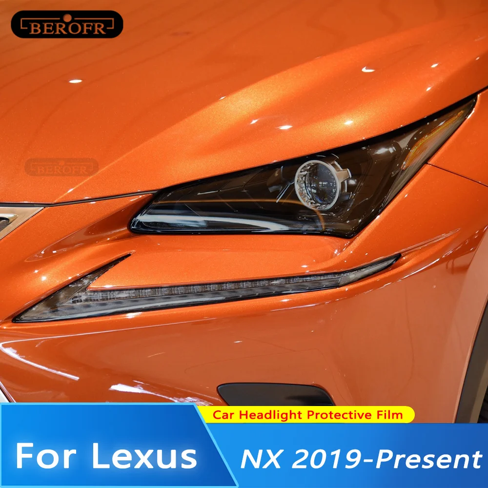 

Car Headlight Protection Tint Film Smoke Black TPU Transparent Protective Sticker For Lexus NX NX300h NX200t Facelift 19-Present