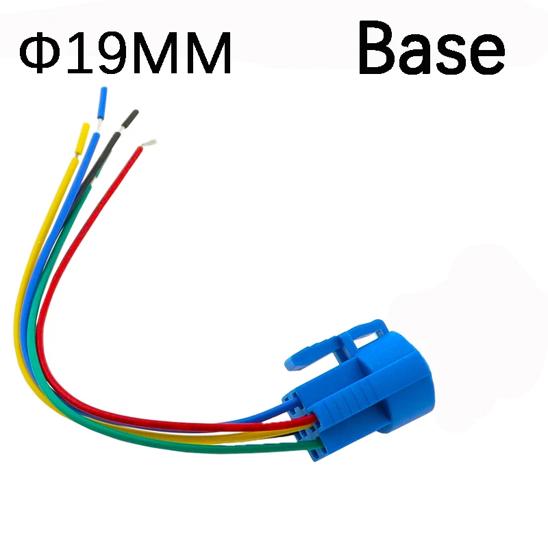

19 мм 2 3-позиционный металлический селекторный поворотный переключатель с фиксацией кнопочного переключателя SPDT со светодиодной подсветкой 12 В 1NO1NC ВКЛ ВЫКЛ