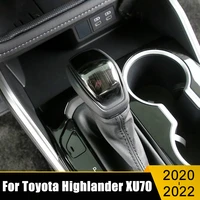 for toyota highlander kluger xu70 2020 2021 2022 stainless steel car gear shift head cover trim decoration sticker accessories