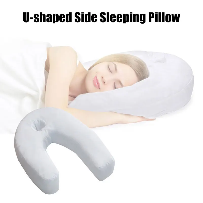

U-Shaped Side Sleepers Pillow Neck Back Pain Relieve Health Cushion Spine Protection Pillow Side Pillow Inflatable Leg Pillow