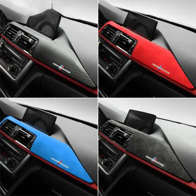 Alcantara Wrap Car Dashboard Panel ABS Cover Trim Car Interior Decoration For BMW F30 F31 F32 F34 F36 3GT 3 4 Series Accessories 4
