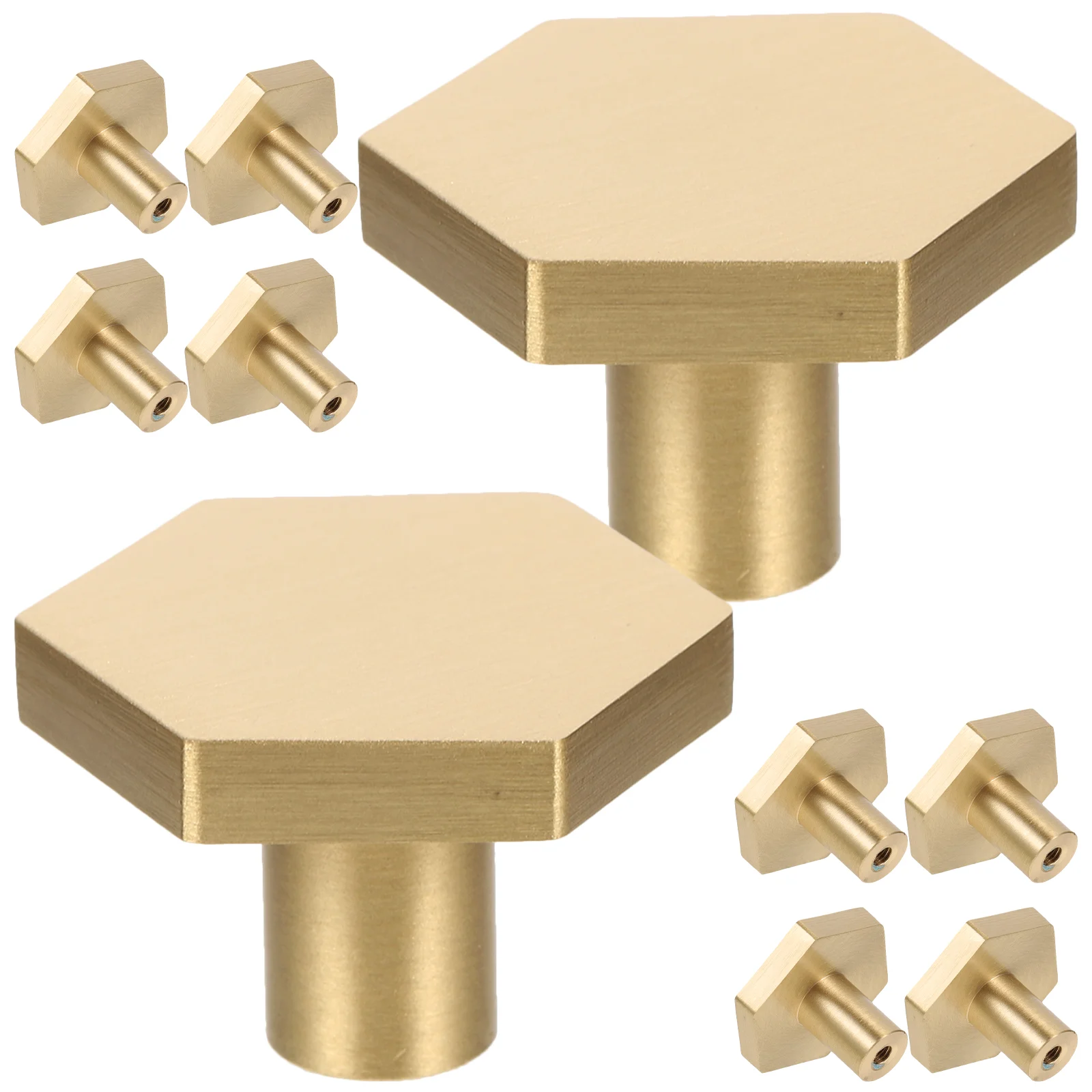 

10pcs Hexagonal Multi-purpose Household Modern Door Knobs Dresser Drawer Knobs