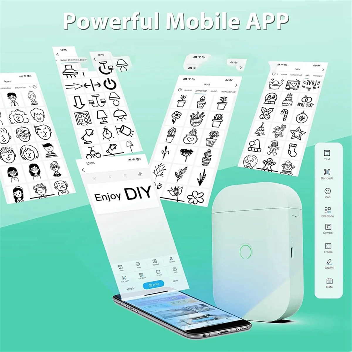 Машина для изготовления этикеток с лентой D11 Pro Принтер Bluetooth мини-этикеток