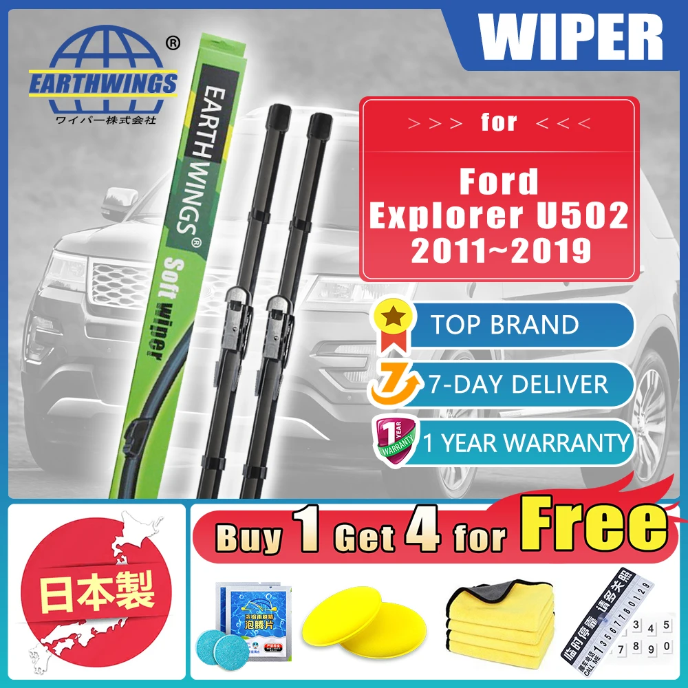 

For Ford Explorer U502 2011 2012 2013 2014 2015 2016 2017 2018 2019 Front Rear Wiper Blade Windshield Windscreen Car Accessories
