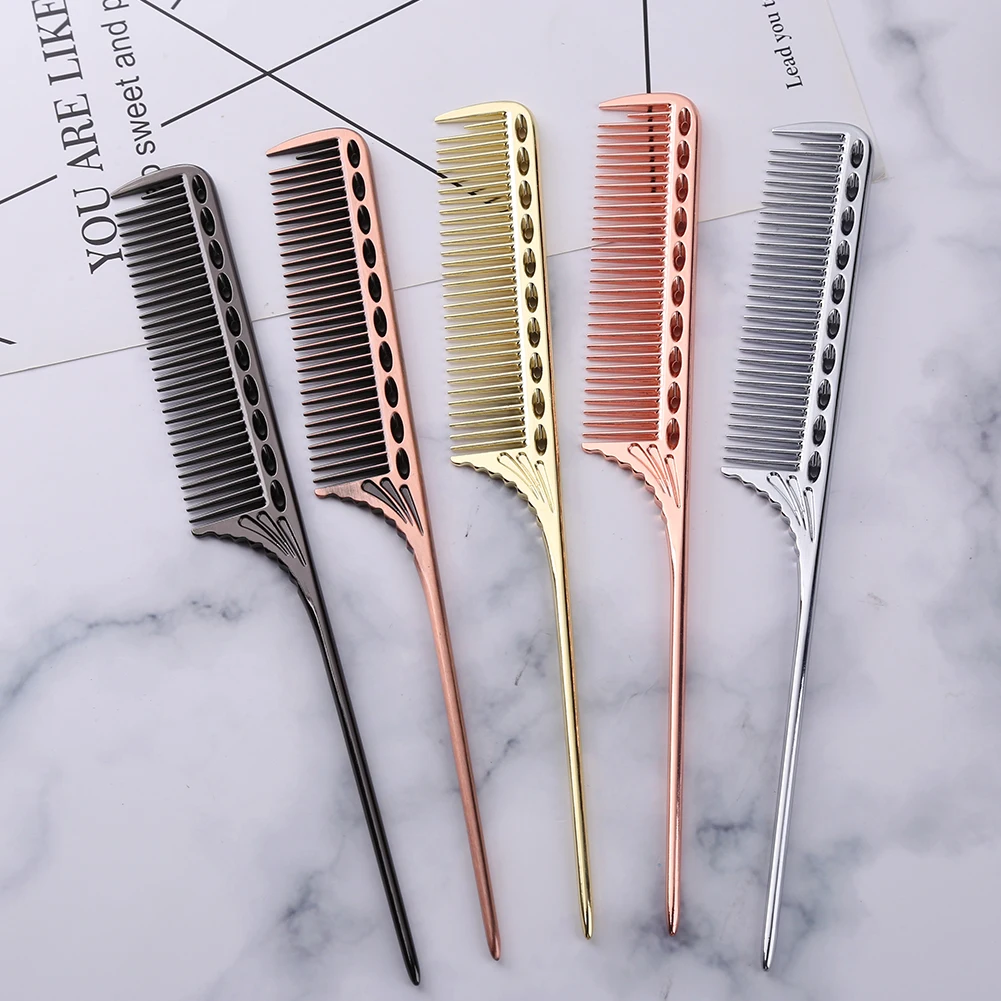 1PC Portable Hair Comb Professional Anti-static Combs 3-Row Teeth Detangling Brush Durable Haircut Hairdressing Salon Tools - купить по