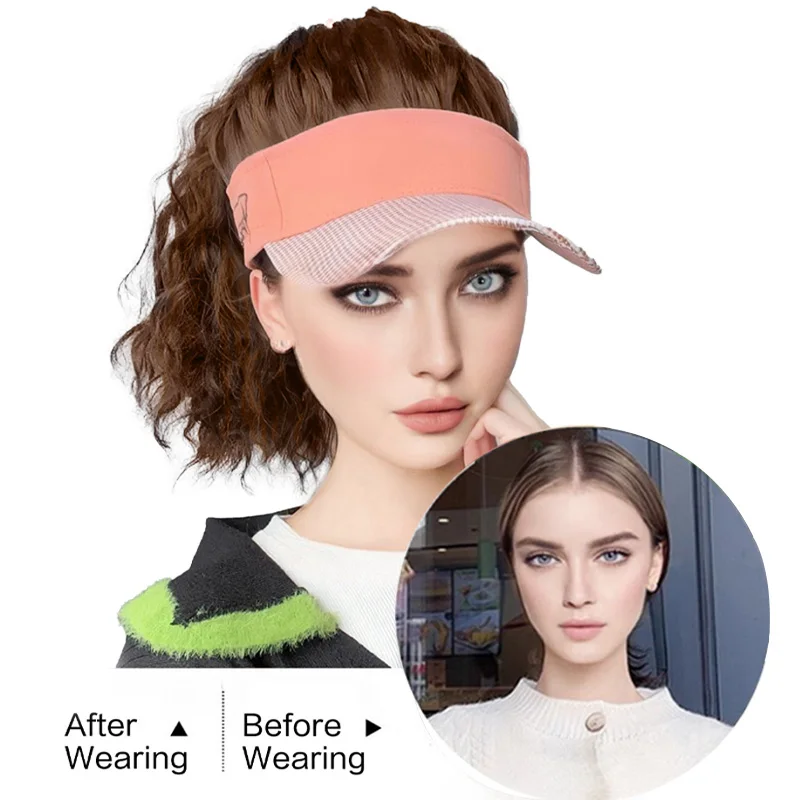 Синтетический натуральный вьющийся удлинитель для хвоста парик прямой