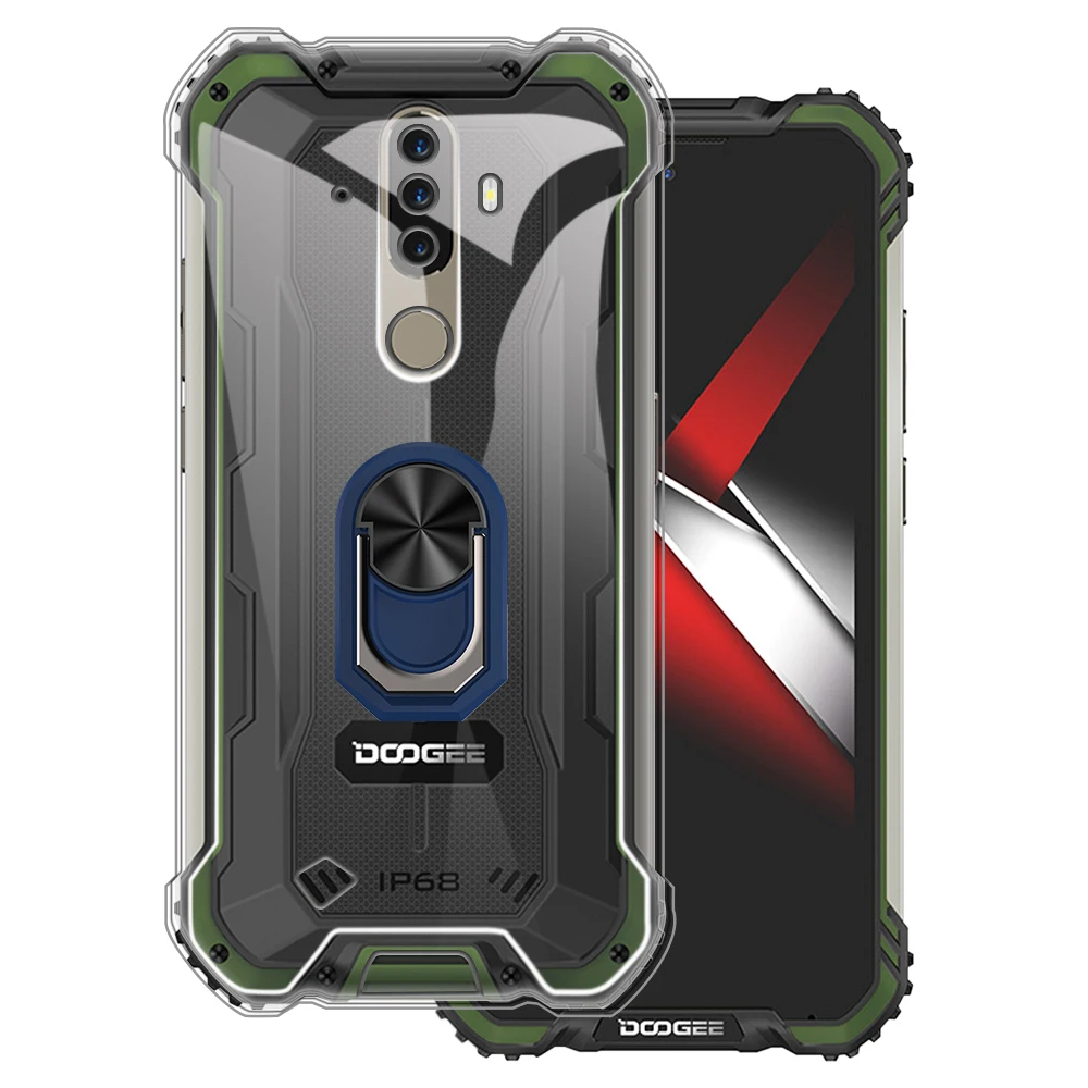 Роскошный ударопрочный кольцевой Держатель Для Doogee S58 Pro Чехол Мягкий