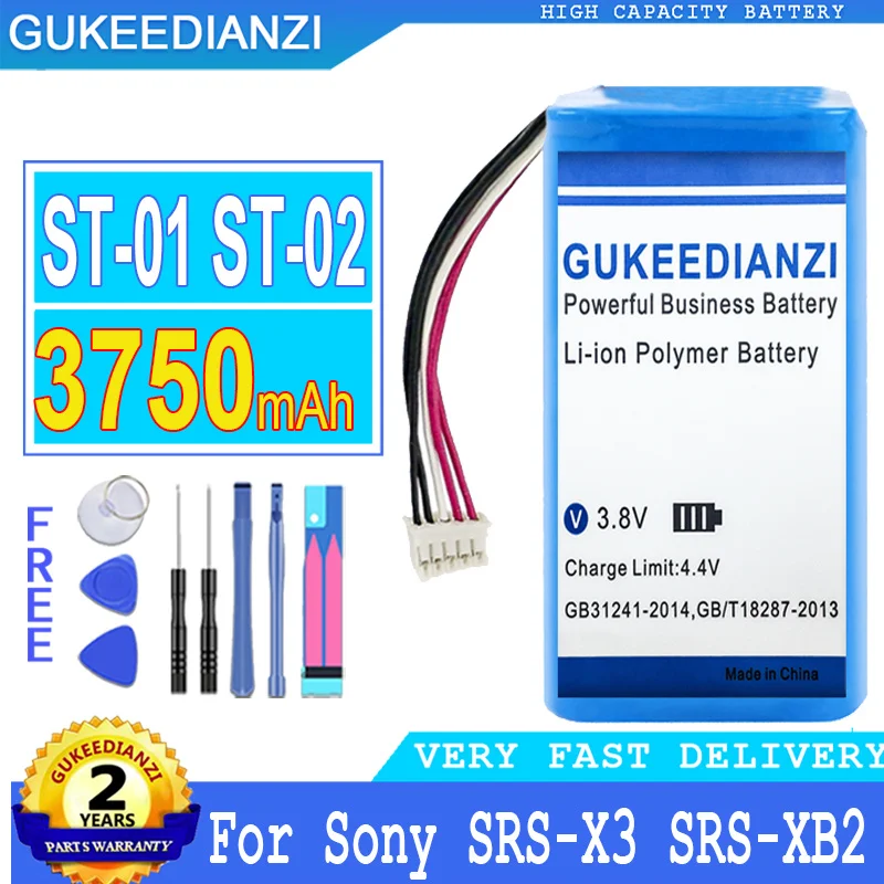 

Bateria ST-01 ST-02 3750mAh High Capacity Replacement Battery For Sony SRS-X3 SRS-XB2 High Quality Battery