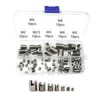 70pcs m2 m2 5 m3 m4 m5 m6 m8 stainless steel threaded inserts metal thread repair insert self tapping slotted screw threaded kit