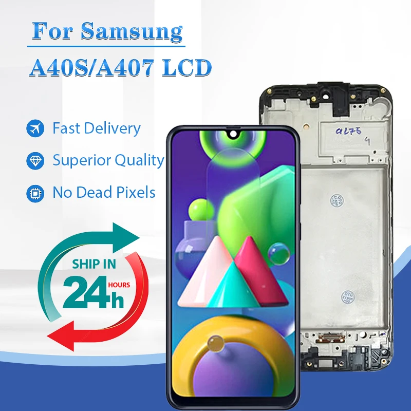 

OLED-дисплей 6,4 дюйма A407 для Samsung Galaxy A40S, ЖК-дисплей с сенсорной панелью, дигитайзер экрана в сборе с инструментами
