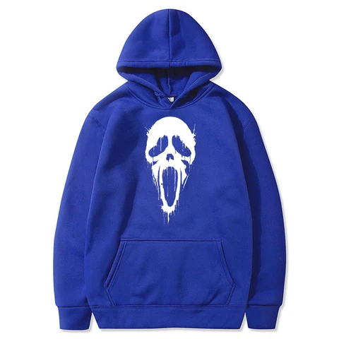 New Halloween Scream Hoodies Scary Movie Horror Ghost Print Streetwear Men Women Fashion Oversized Sweatshirts Hoodie Pullovers