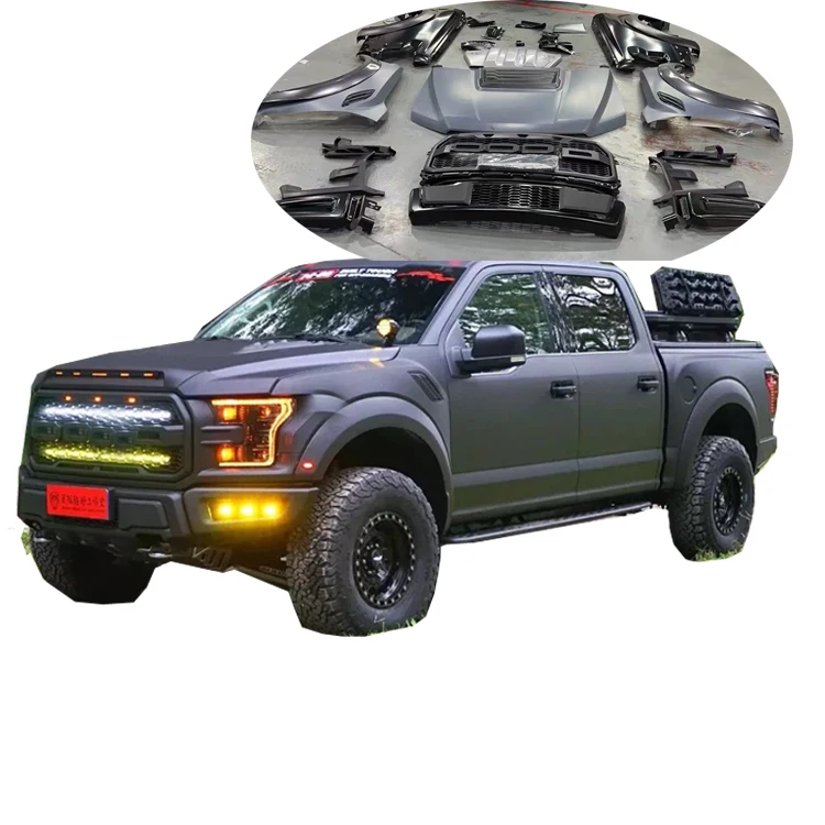 

15-17 Wide Body Kits for F150 Body Kit Auto Car Parts Engine Hood Fender Flare Bumper Pickup Truck