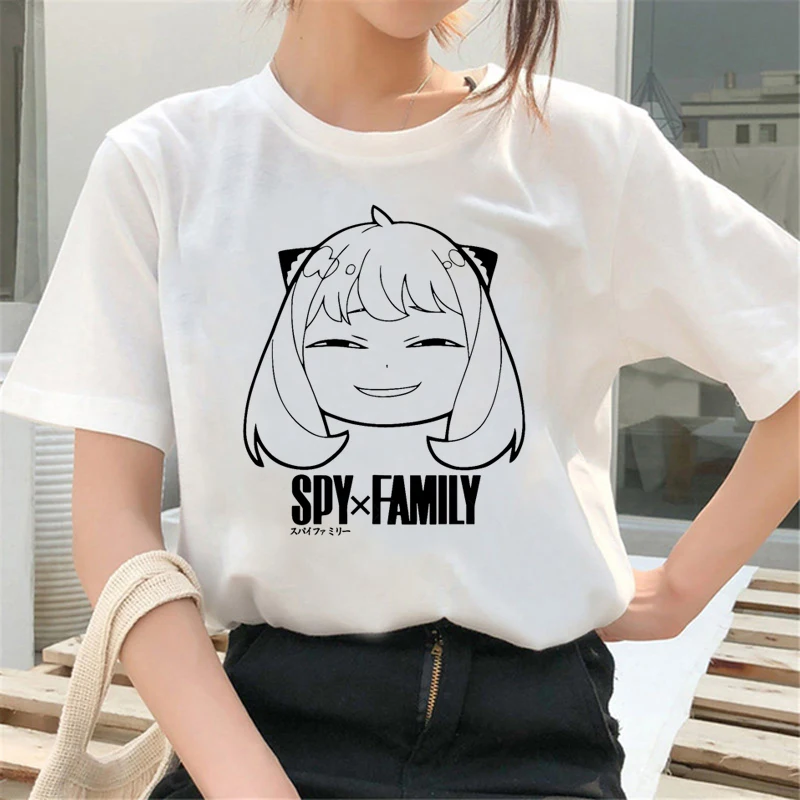 

Футболка мужская с рисунком из японского аниме семейства шпионов х, милая мультяшная одежда в стиле хип-хоп, летние топы, футболки с рисунко...