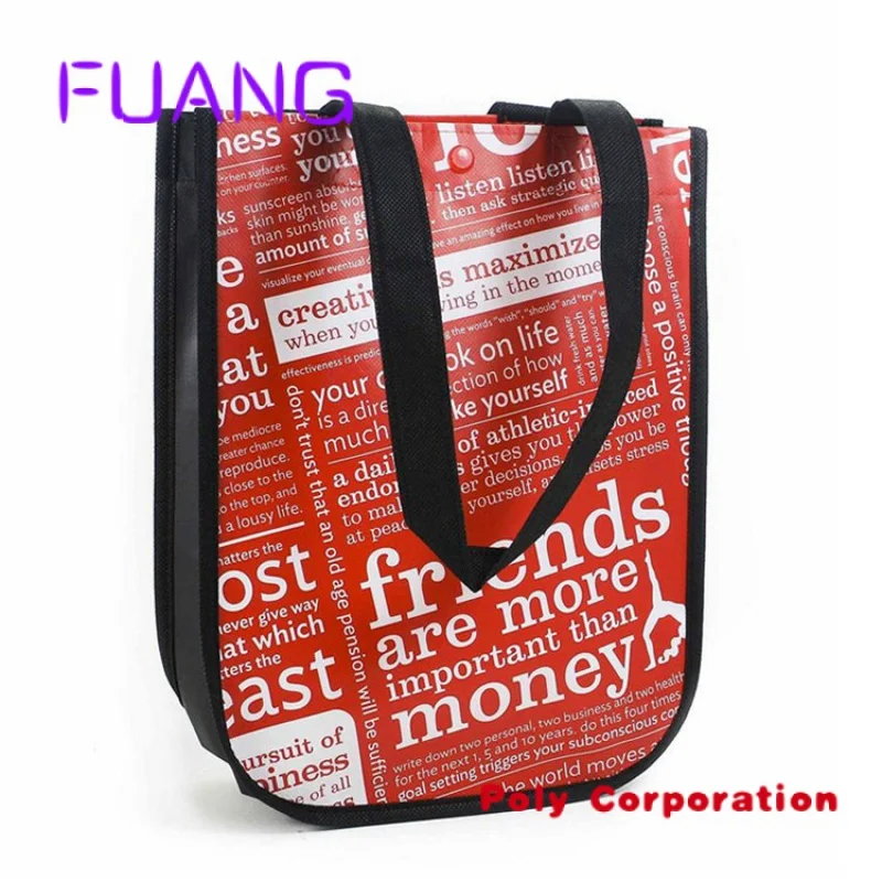 Recyclable Round Corner Eco Friendly Custom Logo Printed Shopping Tote Bag Non Woven Bag
