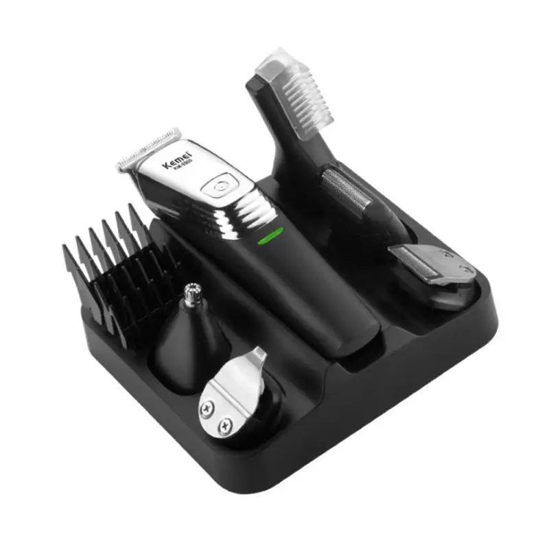 

KEMEI 6 in 1 Rechargeable Hair Trimmer Precision Grooming Men Beard Clipper Shaver Titanium Nose Hair Clipper Electric Shaver